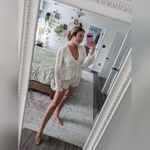Free people daia long sleeve top size medium